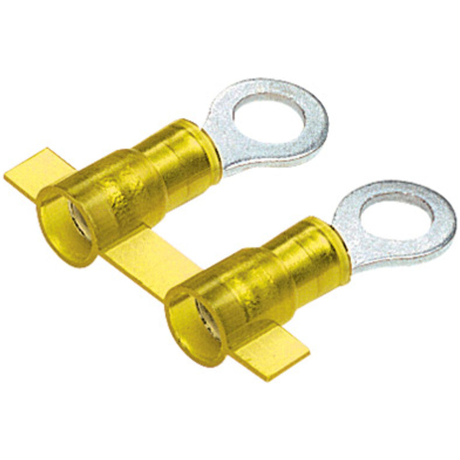 Reel Smart PNF10-10R-2K Ring Terminal, Yellow, Nylon, 10-12 AWG,  10 Stud