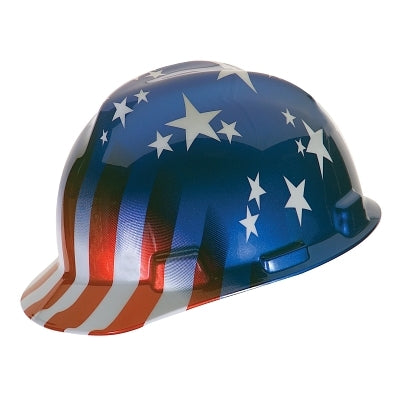 Freedom Series V-Gard Helmet, Fas-Trac III 4 Point Ratchet, Cap, American Stars and Stripes