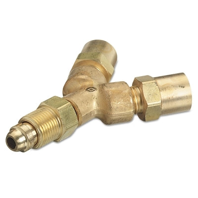 Y Connections, 3,000 PSIG, Brass, Fuel Gas, 1/4 in NPT(M)
