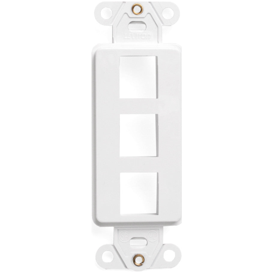 QuickPort Decora Multimedia Insert, 3-Port, White