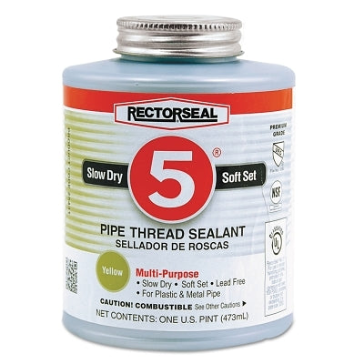 No. 5 Pipe Thread Sealant, 1 pt Can, Yellow
