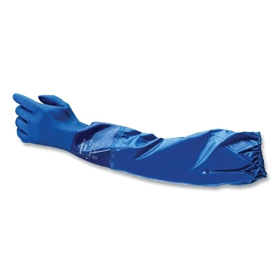 23-201 Long-Sleeve PVC-Coated Gloves, AlphaTec, Size 9, Blue