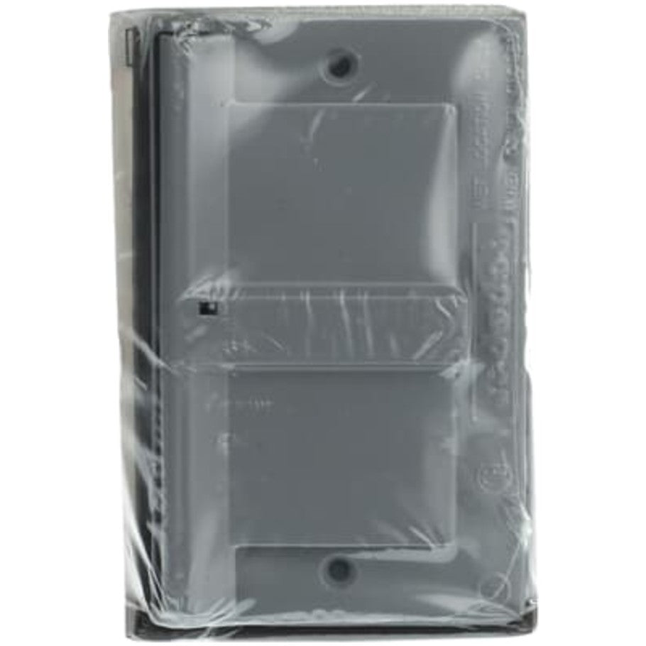Red-Dot Weatherproof Cover, Die-Cast Aluminum, Lift Lid, Silver, 1-Gang, Device Mount, GFCI Receptacle, Horizontal