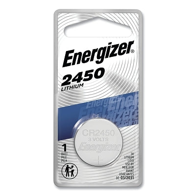 2450 Coin Battery, Lithium Coin, 0.961 in, 3 V DC