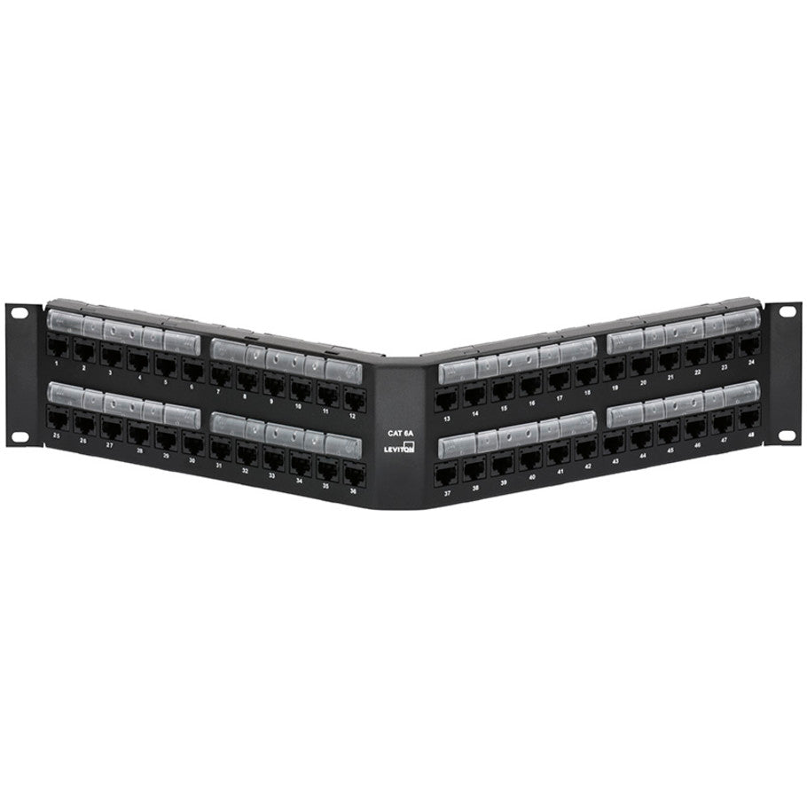 Angled Cat 6A 110-Style Patch Panel, 48-Port