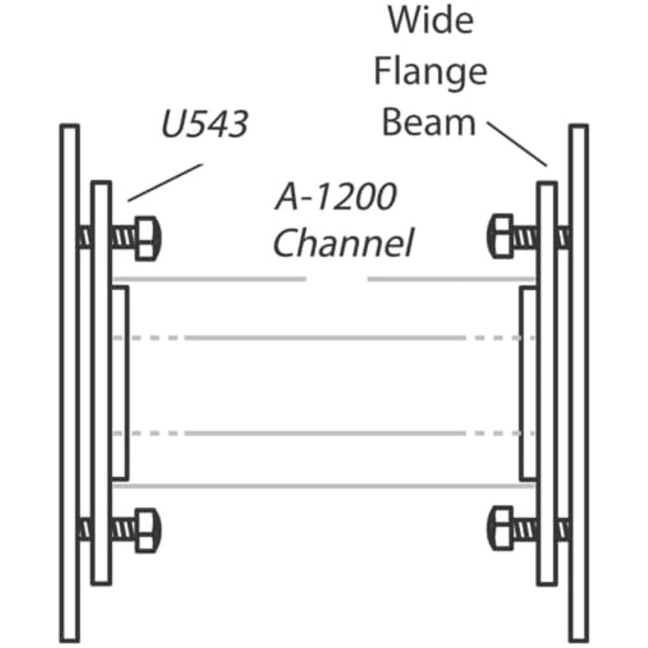 COLUMN SUPPORTS FOR 1-58X1-58 CHANNEL