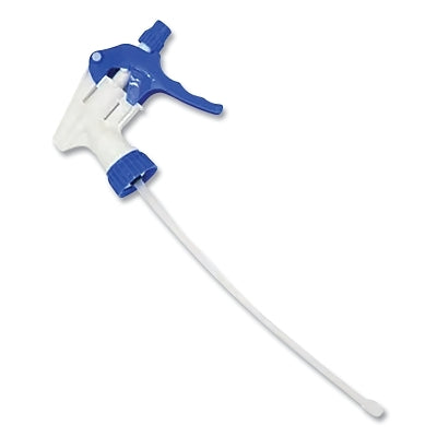Trigger Sprayer, 9 in L Dip Tube, Plastic, Blue/White, Bottle Sold Separately