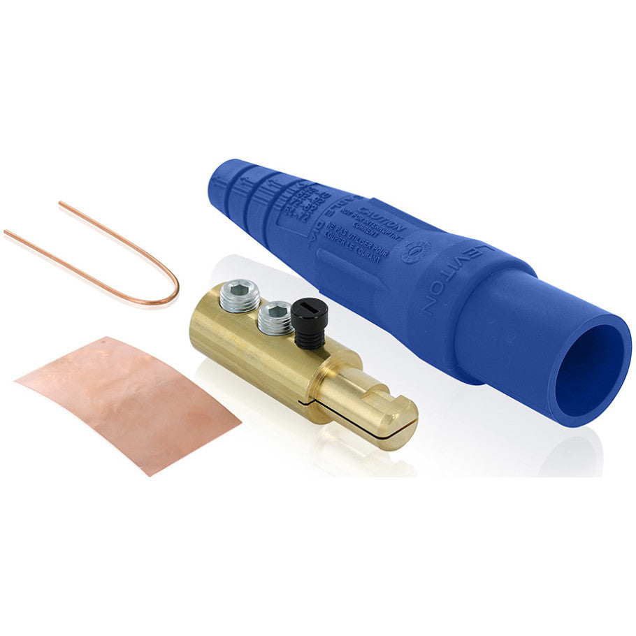 Single Pole Cam-Type Connector, Male, 400A, 600 V AC/DC, 2/0 to 4/0 AWG, Blue