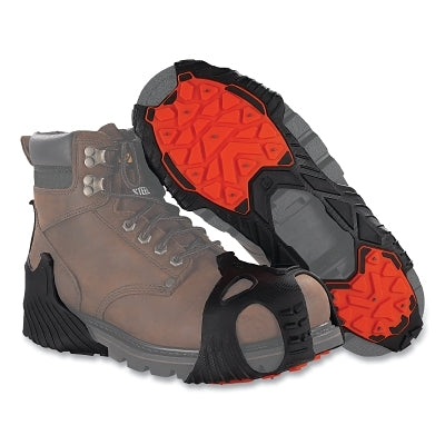 TREX Full-Foot Ice Cleats, 14 Tungsten Carbide Studs per Cleat, Medium, Black