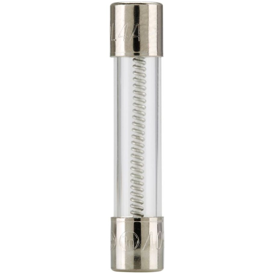 MDL Series Time Delay Fuse, Glass Tube, 4A, 250VAC, 1/4 x 1-1/4 in., RoHS Compliant