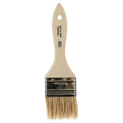 White Chinese Bristle Paint Brush, 3/8 in Thick x 2-1/2 in W, Wood Handle