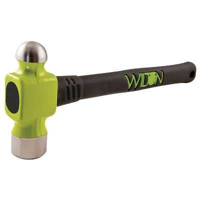 Ball Pein Hammer, Straight Rubber/Steel Handle, 18 in, Drop Forged 40 oz Head