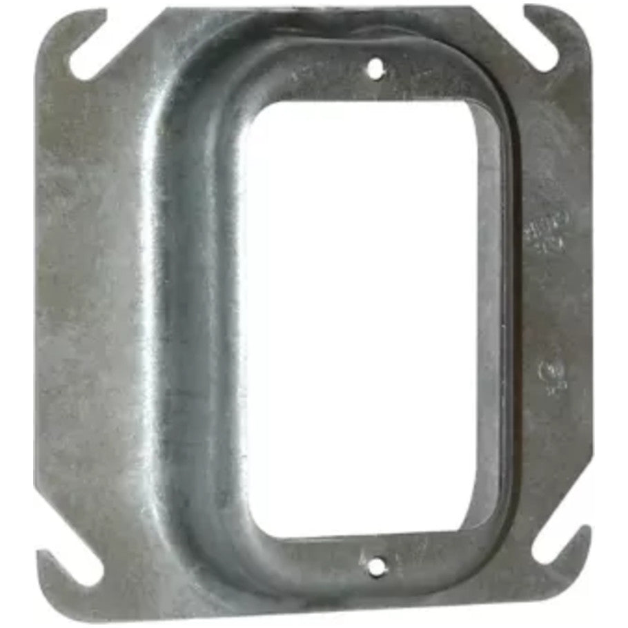 Mud Ring, Steel, 4 in. Square Outlet Box, 1-Device, 1 in. Raised