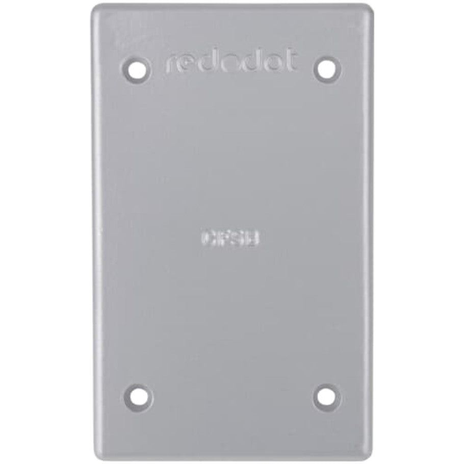 Industrial Grade Weatherproof Cover, Gasket and Screws Included, Single Gang, Blank, Box Mount