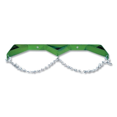 Cylinder Wall Bracket, Dual with Chain, Steel, 7 in to 9-1/2 in dia, Green