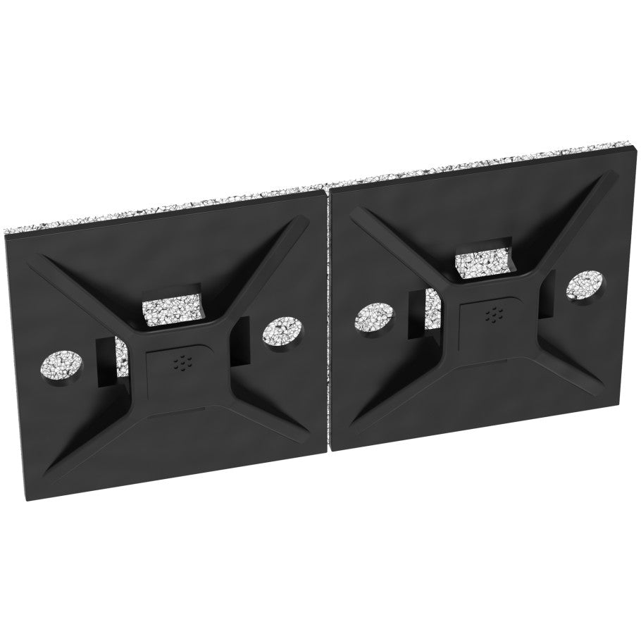 Cable Tie Mount With Acrylic Adhesive (100), 1.12 L x 1.12 in. W, UV Black Nylon