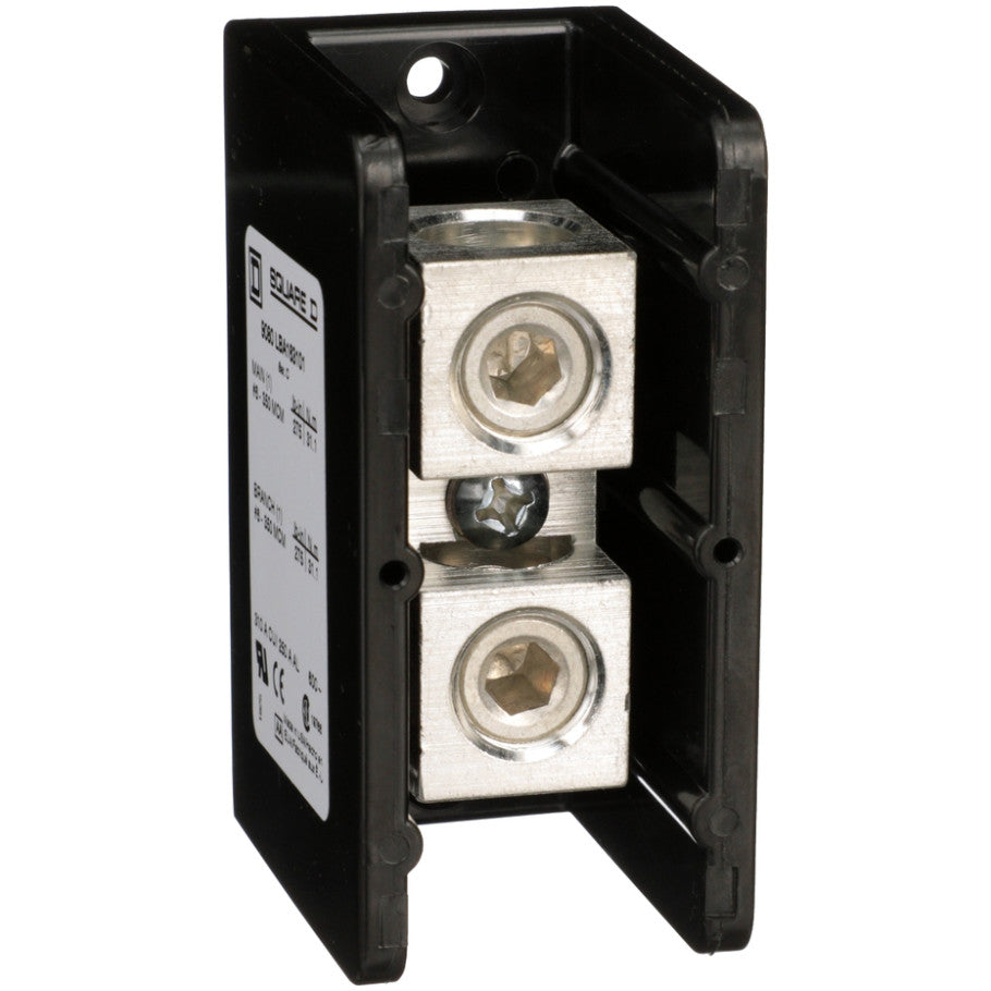 Power distribution block, Linergy, 1 pole, 1 line, 1 load, 310A Cu, 250A Al, 600V