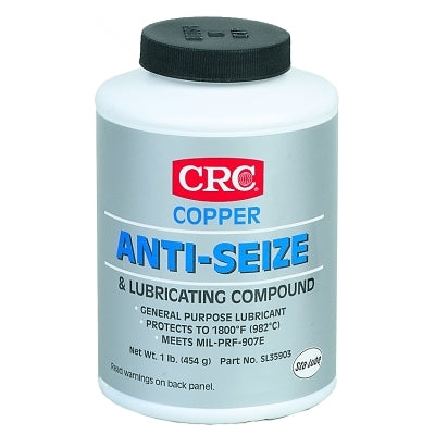 Copper Anti-Seize and Lubricating Compound, 16 oz Brush Top Bottle