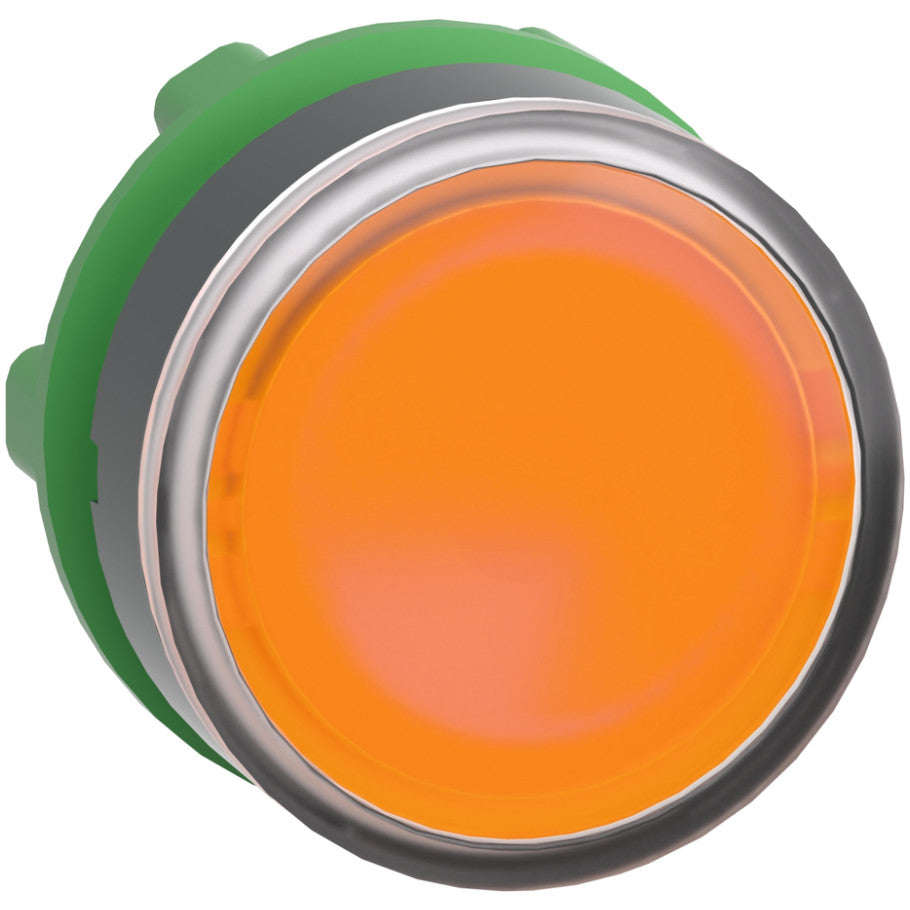Harmony XB5 Illum. Flush Head, Plain Lens, 22mm, for Integral LED, Plastic Bezel, Orange