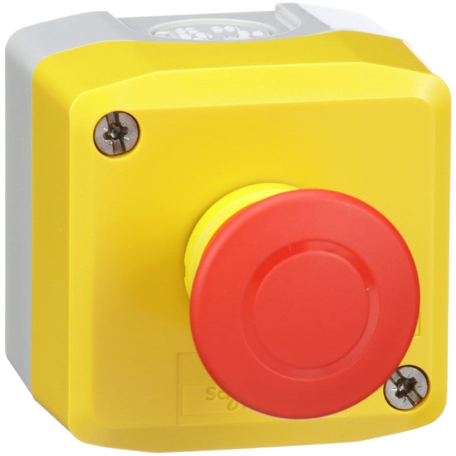 Red Mushroom Head Maintained Push-Pull Function Enclosure