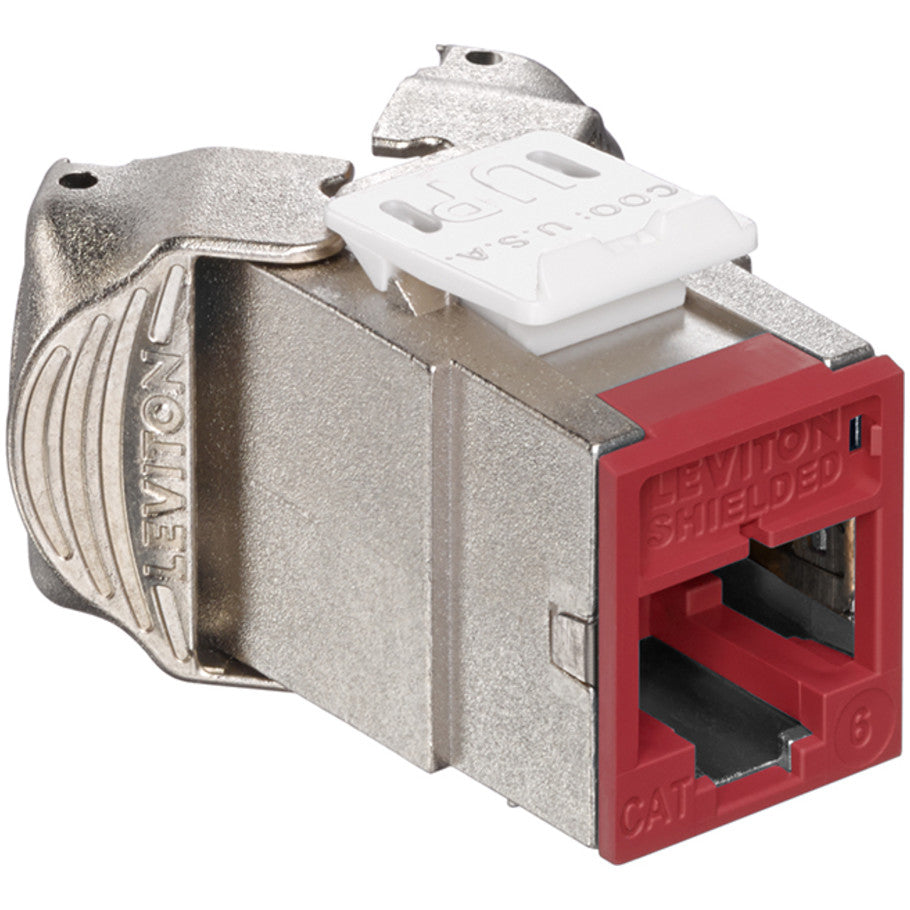 Atlas-X1 Cat 6 Shielded Quick Port Jack, Dark Red, 25 Pk.