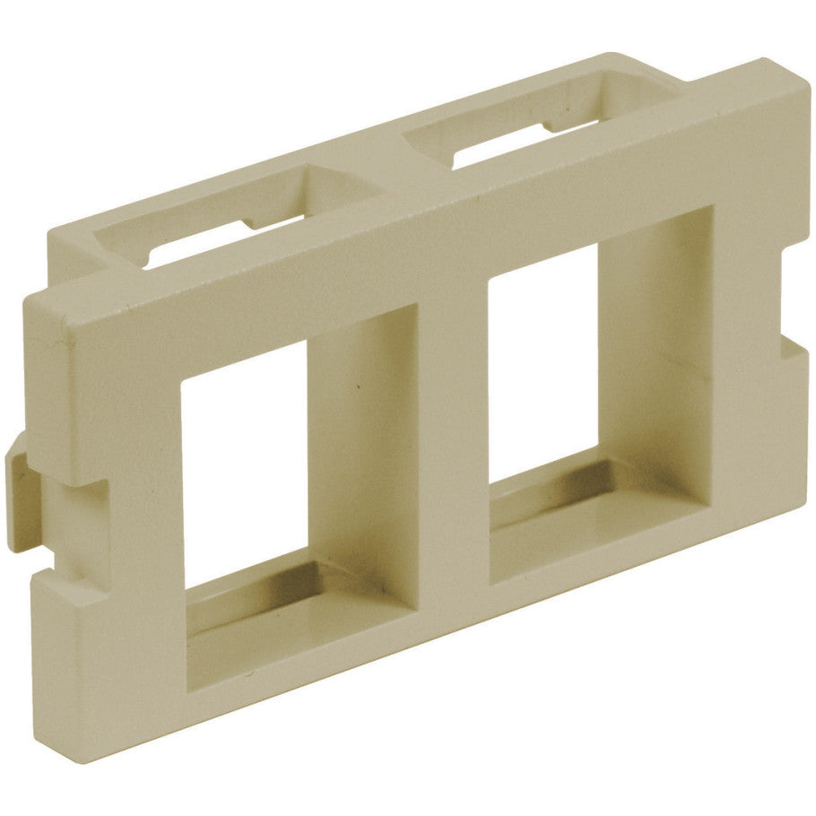 Infin-e-Station Keystone Module, Flush Mount, 2-Port, Electrical Ivory