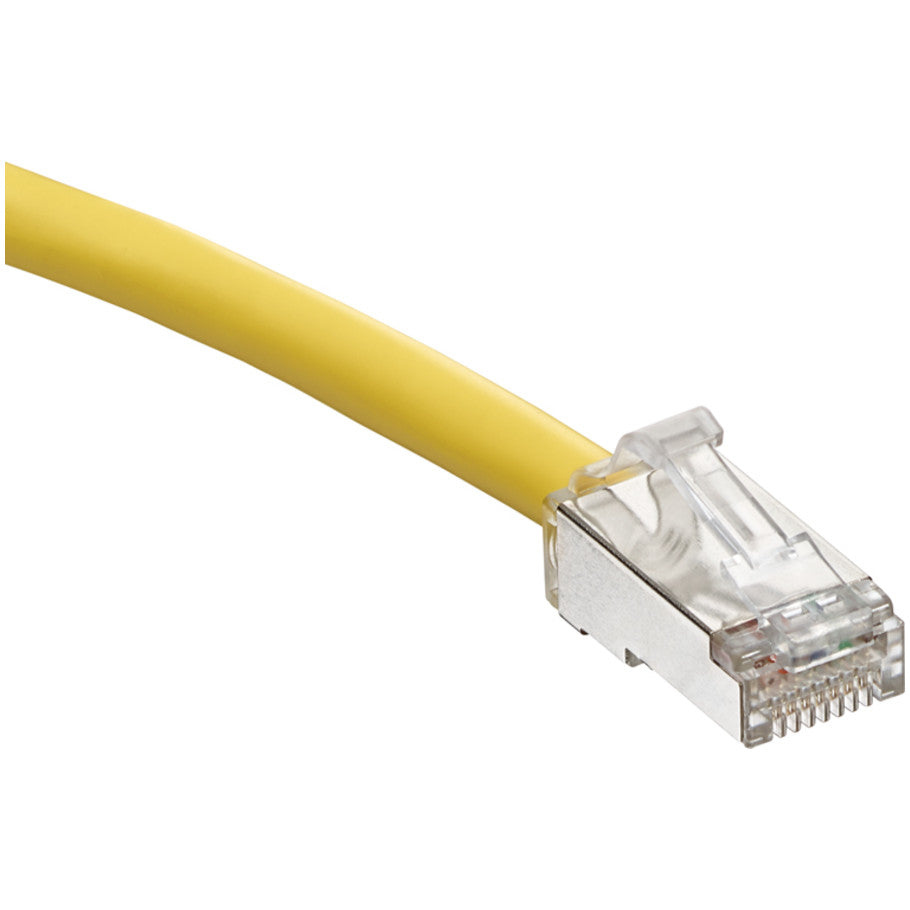 Atlas-X1 Cat 6A Shielded SlimLine Boot Patch Cord, 7 ft., Yellow