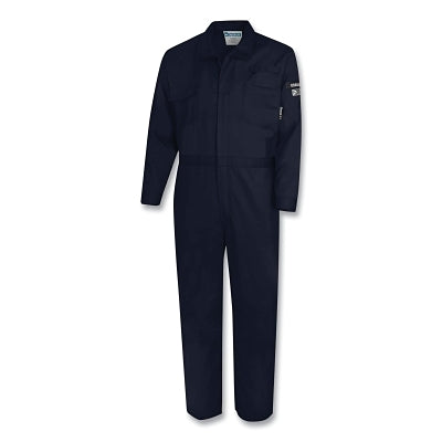 FR/Arc-Rated Safety Coveralls, ZFE109, Collared w/Adjustable Ankles/Wrists, X-Large, Navy Blue