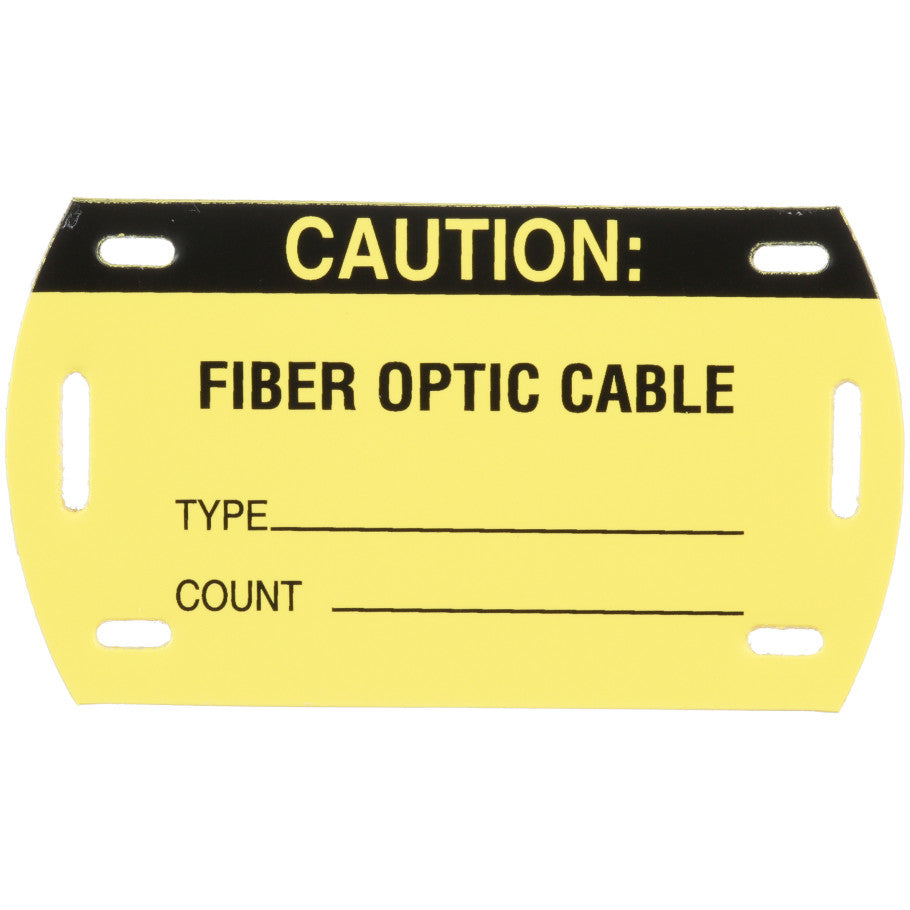 PST-FO Self-Lam marker tag, Vinyl, Yellow/Black, 2"x3.5", PK1
