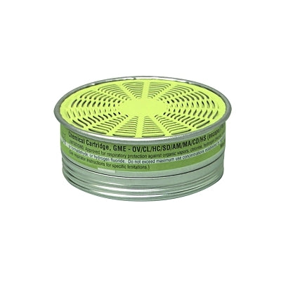 Comfo Respirator Cartridge, OV/AM/CL/CD/FM/HC/HF/HS/MA/SD, Comfo Respirators, NIOSH Color Code Olive/Olive