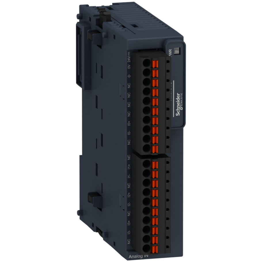 Modicon TM3 Series Programmable Logic Controller Module, 24V dc, 4-Input, 12 Resolution, 90 H x 23.6 W x 70 D mm