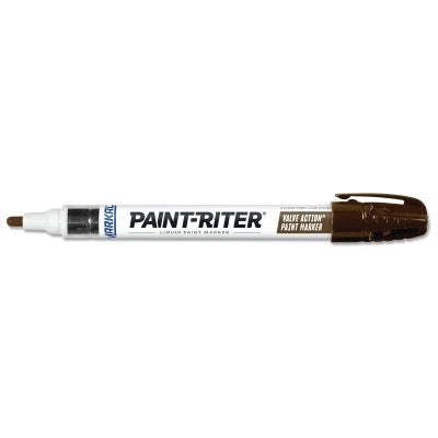 PAINT-RITER VALVE ACTION Paint Marker, Brown, 1/8 in, Medium