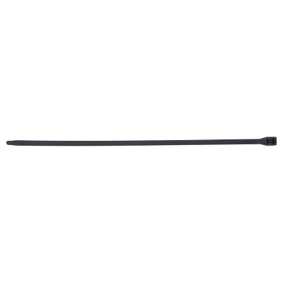 Heavy-Duty Cable Ties, 120lb Tensile Strength, 12 in L, UV Black,100/Bag