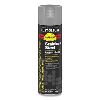High Performance V2100 System Enamel Spray Paint, 15 oz, Stainless Steel, Metallic Finish