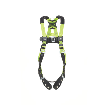 H500 Industry Standard Full-Body Harness, Back/Side D-Rings, Sm/Med, Mating Chest/Tongue Leg Buckles, Shoulder Pads, IS2P