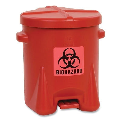 22253 6 GAL. RED POLYETHYLENE SAFETY BIOHAZARDOU