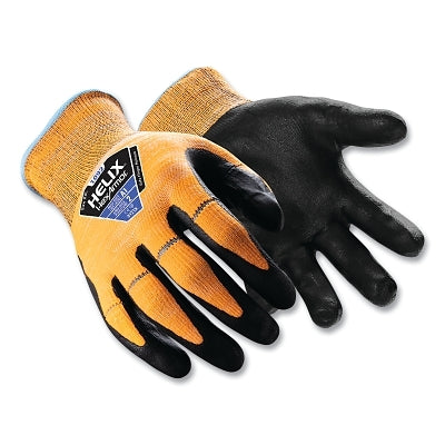 Helix 1092 Tear-Away Gloves, Nylon/Elastane, X-Small, Hi-vis Orange/Black