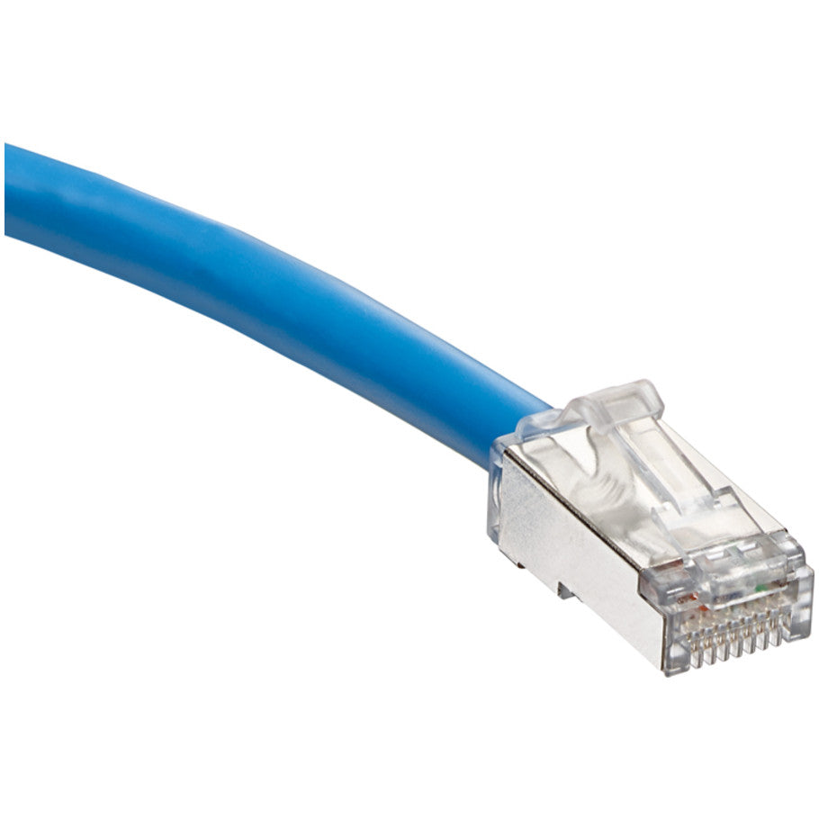 Atlas-X1 Cat 6A Shielded SlimLine Boot Patch Cord, 15 ft., Blue