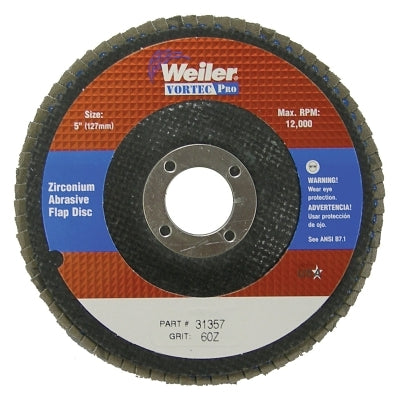 5" Vortec Pro Abrasive Flap Disc, Angled, Phenolic Back