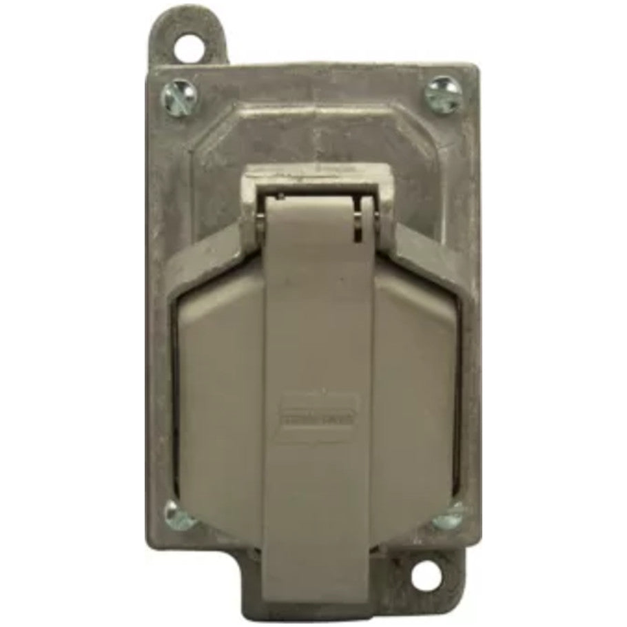 Ark-Gard Interlocked Circuit Breaking Dead End Receptacle Assembly With 3/4 in. Hub, 1-Gang, 20A, 125V