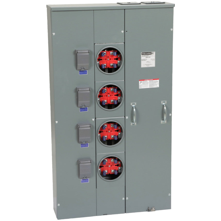 Meter Pak MP Meter Center, Ring Type, 200A, 4 Position, 4 Jaw, Compatible with QOM2 Circuit Breakers