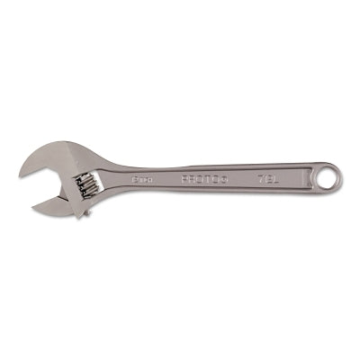 Click-Stop Adjustable Wrenches, 12 in Long, 1 1/2 in Opening, Chrome