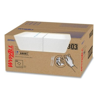 WypAll X50 Foodservice Towel, 1/4 Fold, 23-1/2 x 12-1/2, White