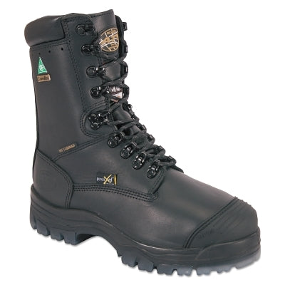 45 Series Leather 8 in Thermal Lace-Up Composite Toe Boots, Size 12, Black