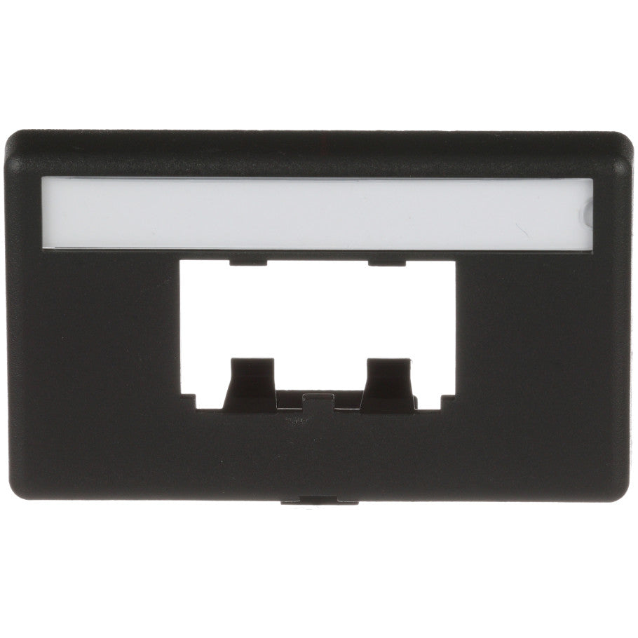 Mini-Com, Furniture Faceplate, Standard Opening, 2 port, Black