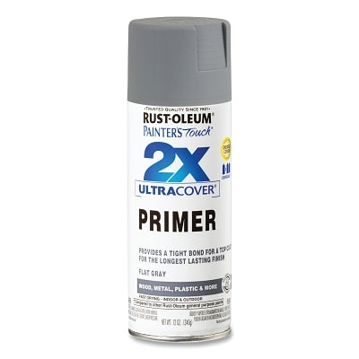 Painter's Touch 2X Ultra Cover Gloss Spray Paints + Primer, 12 oz, Aerosol Can, Gray