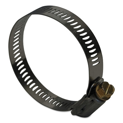 HS Series Worm Gear Clamp, 13/16 in to 1-3/4 in Hose OD, 1/2 in W, Stainless Steel, Chrome Zinc-Plated Steel