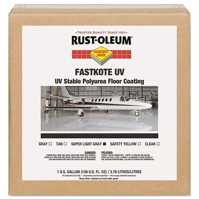 FastKote UV Stable Polyurea Floor Coatings, Light Gray, 1 gal, Solvent