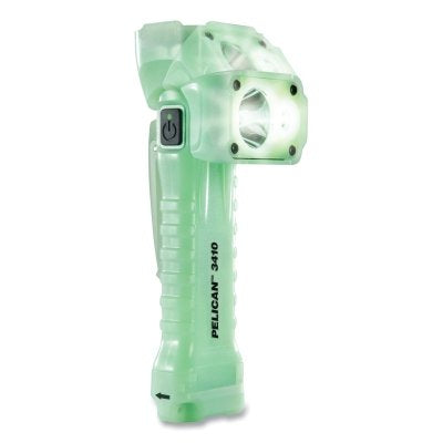 3410 Right Angle Compact Work Light, 3 AAA (Not Included), 484 Lumens, Photo Luminescent, Plastic Clip