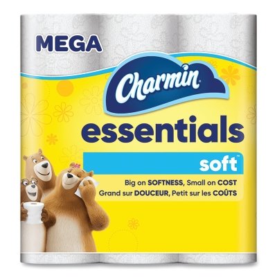 Essentials Soft Bathroom Tissue, 3.92 in L x 4 in W Per Sheet, 2-Ply, 244 Sheets, 48 RL/CA